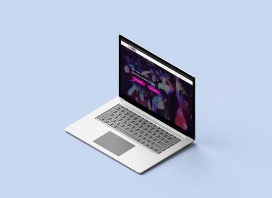 Website Mockup on Laptop